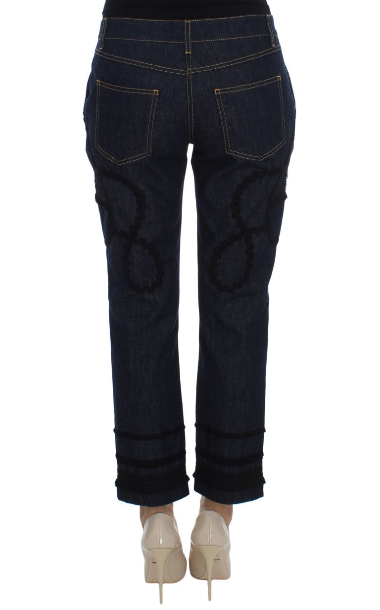 Jeans Torero CAPRI in cotone denim blu Dolce &amp; Gabbana