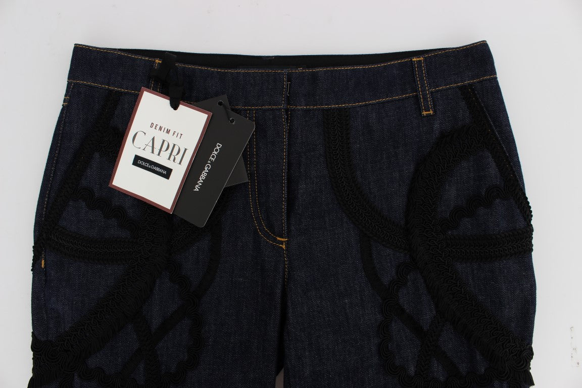 Jeans Torero CAPRI in cotone denim blu Dolce &amp; Gabbana