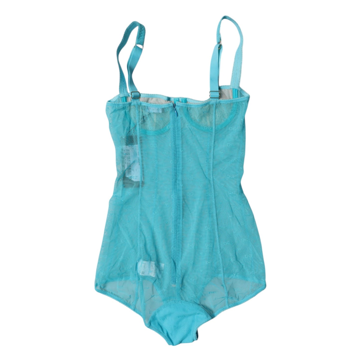 Dolce &amp; Gabbana Intimo body reggiseno a balconcino in tulle blu