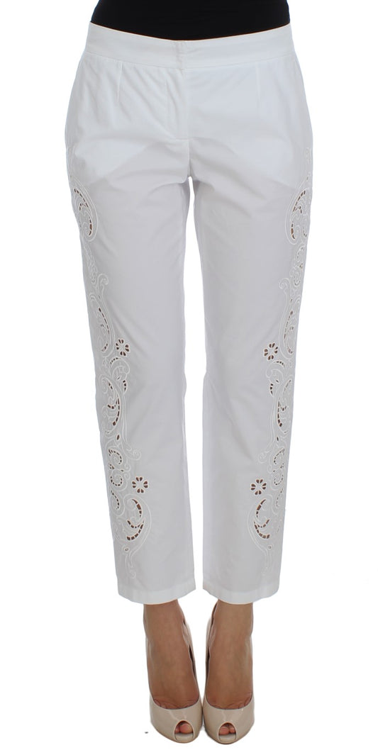 Dolce &amp; Gabbana Abito bianco con motivo floreale e pantaloni Sicily