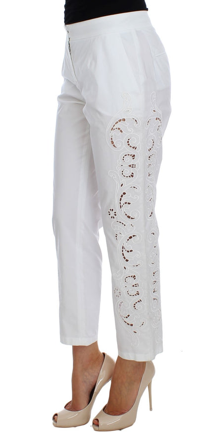 Dolce &amp; Gabbana Abito bianco con motivo floreale e pantaloni Sicily