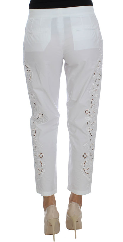 Dolce &amp; Gabbana Abito bianco con motivo floreale e pantaloni Sicily