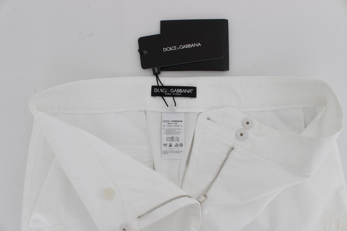 Dolce &amp; Gabbana Abito bianco con motivo floreale e pantaloni Sicily
