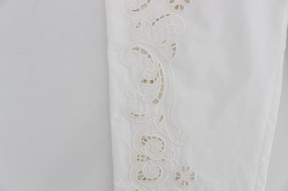 Dolce &amp; Gabbana Abito bianco con motivo floreale e pantaloni Sicily