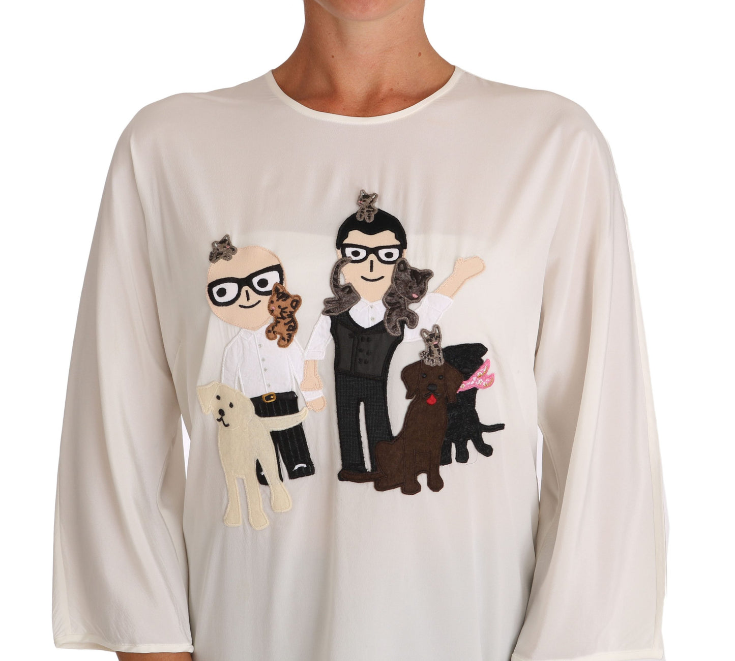 Dolce &amp; Gabbana Camicia in seta bianca #dgfamily