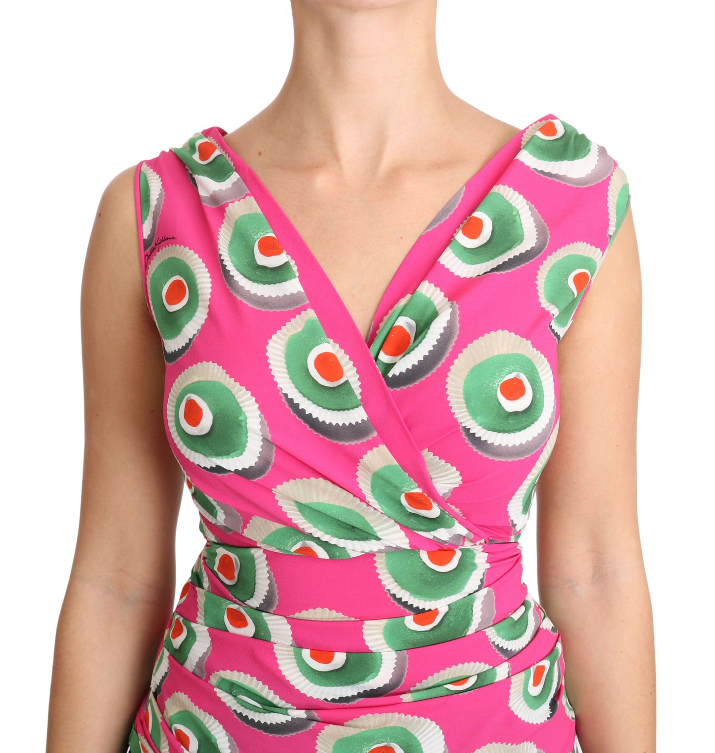 Dolce & Gabbana Top in seta elasticizzata rosa siciliano