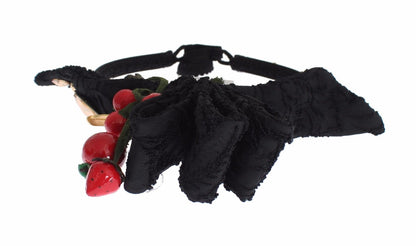 Dolce &amp; Gabbana Diadema Cerchietto Tiara Frutti di Bosco Fiocco di Cristallo Capelli