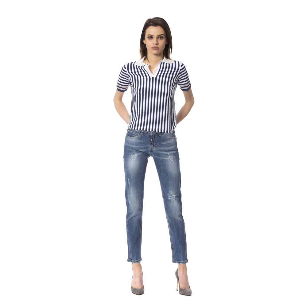 Jeans da donna Frankie Morello Blue Other Fibers