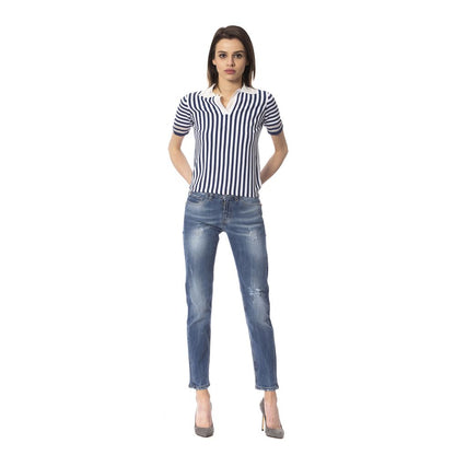 Jeans da donna Frankie Morello Blue Other Fibers
