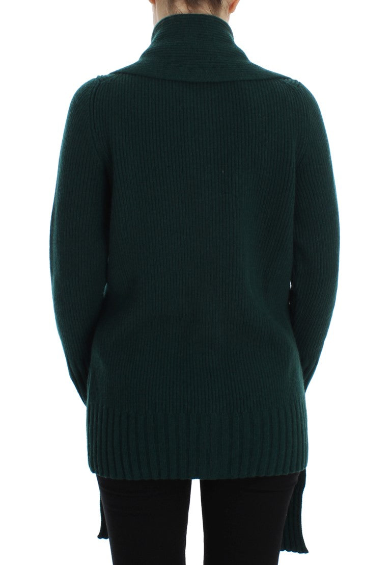 Cardigan in cashmere lavorato a maglia verde Dolce &amp; Gabbana
