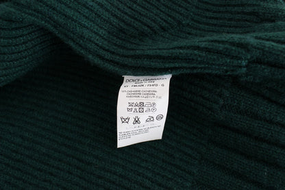 Cardigan in cashmere lavorato a maglia verde Dolce &amp; Gabbana