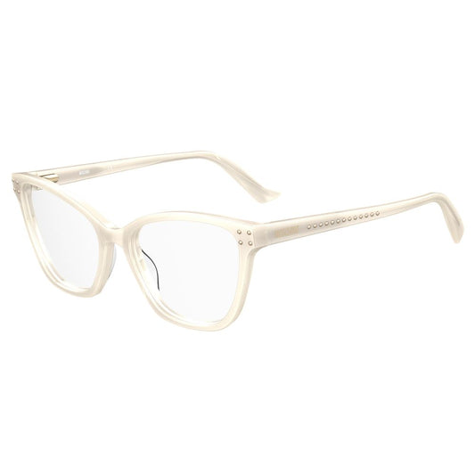 Occhiali da vista Moschino in acetato color crema (montatura)