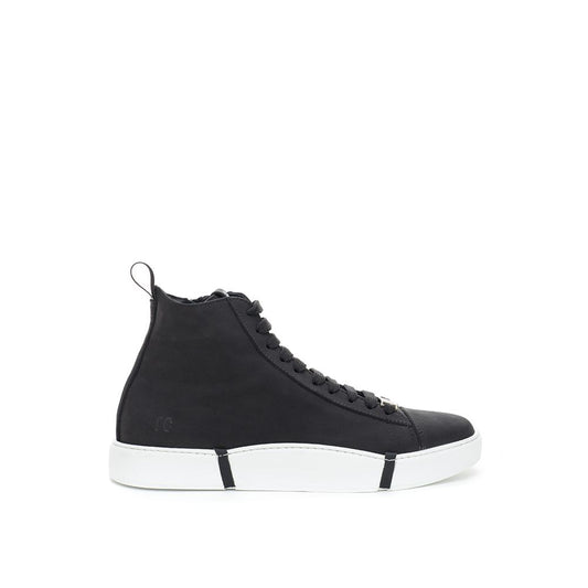 Roberto Cavalli Sneakers alte in pelle scamosciata nera