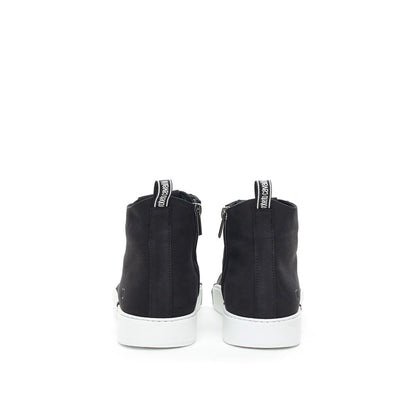 Roberto Cavalli Sneakers alte in pelle scamosciata nera