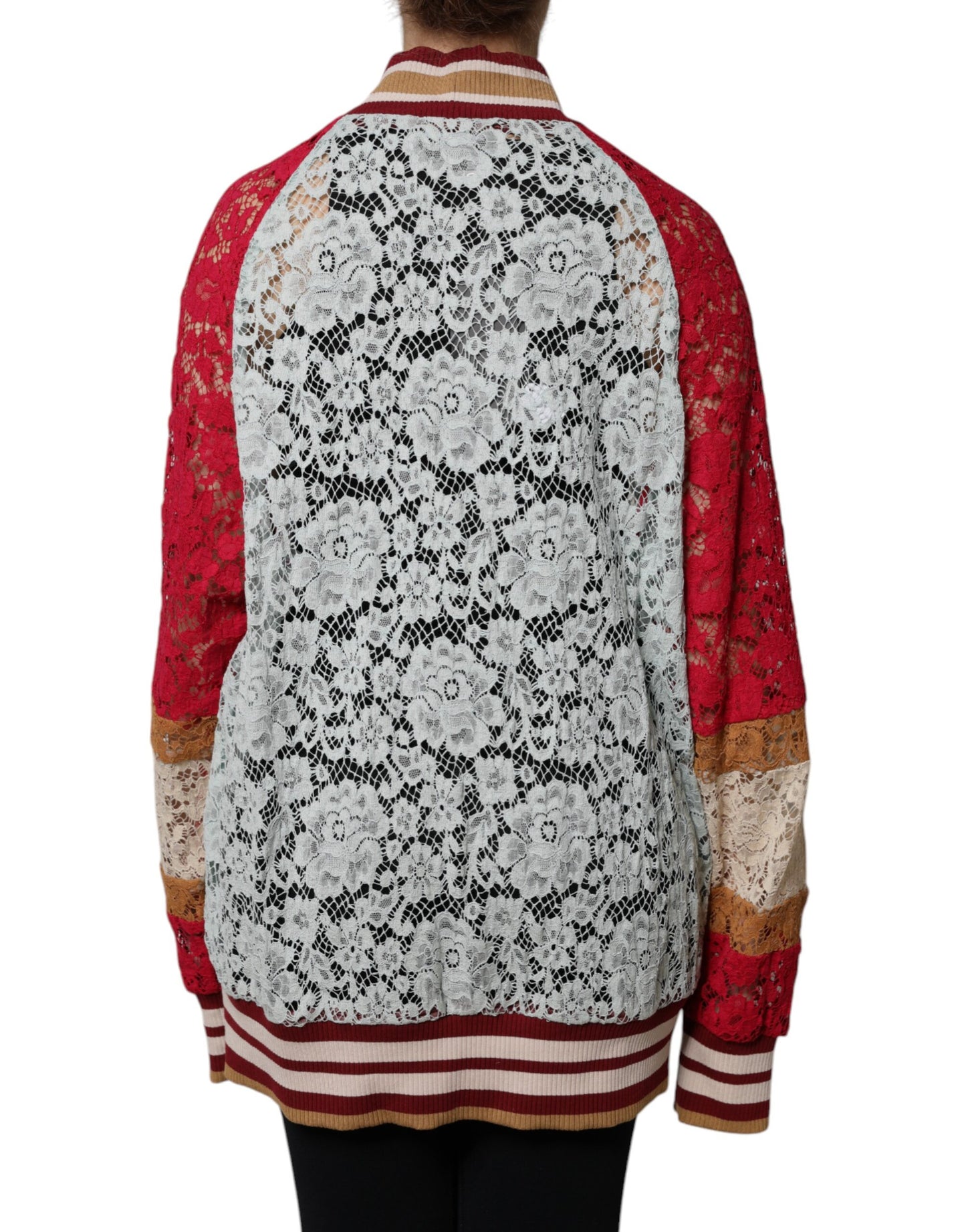 Dolce &amp; Gabbana Cardigan in pizzo floreale multicolore
