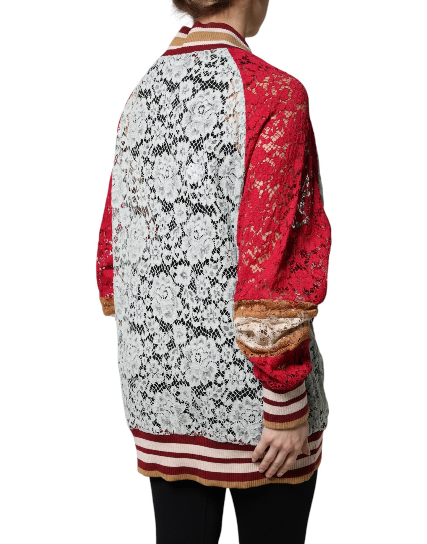 Dolce &amp; Gabbana Cardigan in pizzo floreale multicolore