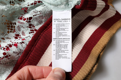 Dolce &amp; Gabbana Cardigan in pizzo floreale multicolore