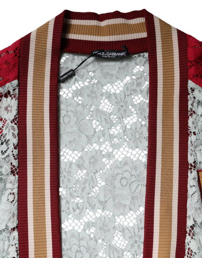 Dolce &amp; Gabbana Cardigan in pizzo floreale multicolore