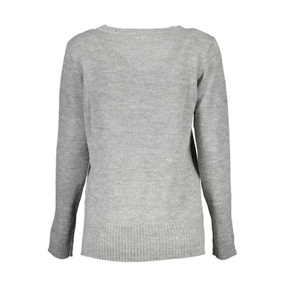 Maglione da donna in acrilico argento US POLO ASSN.