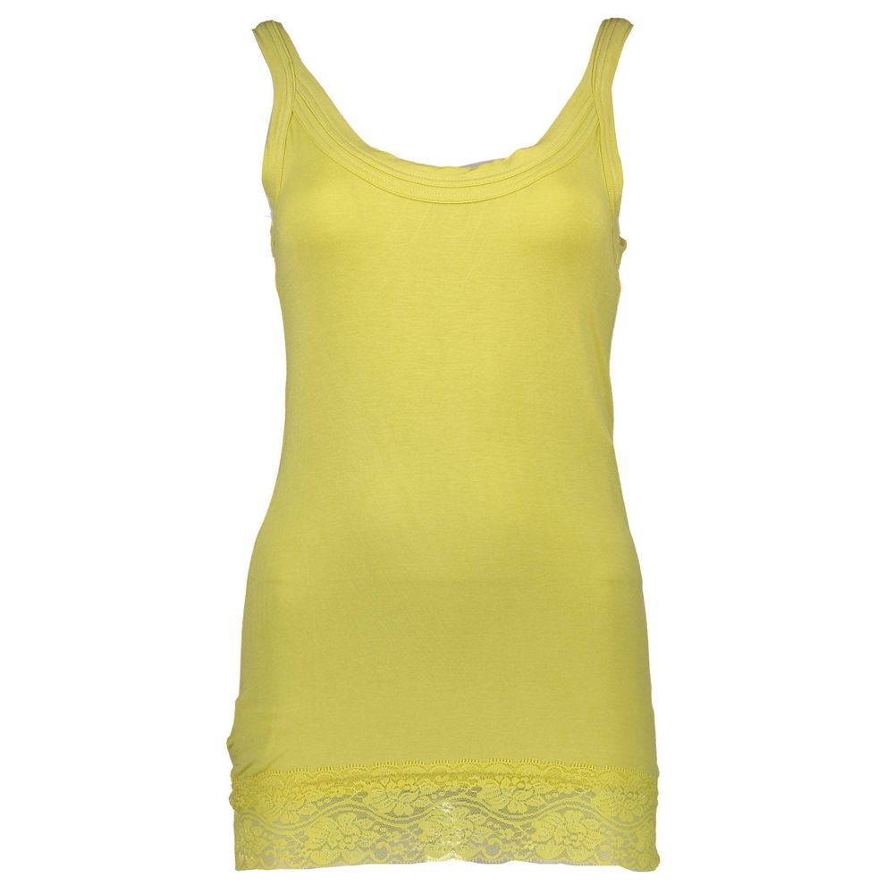T-shirt da donna in cotone giallo Silvian Heach