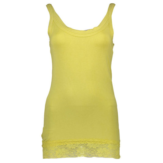 T-shirt da donna in cotone giallo Silvian Heach