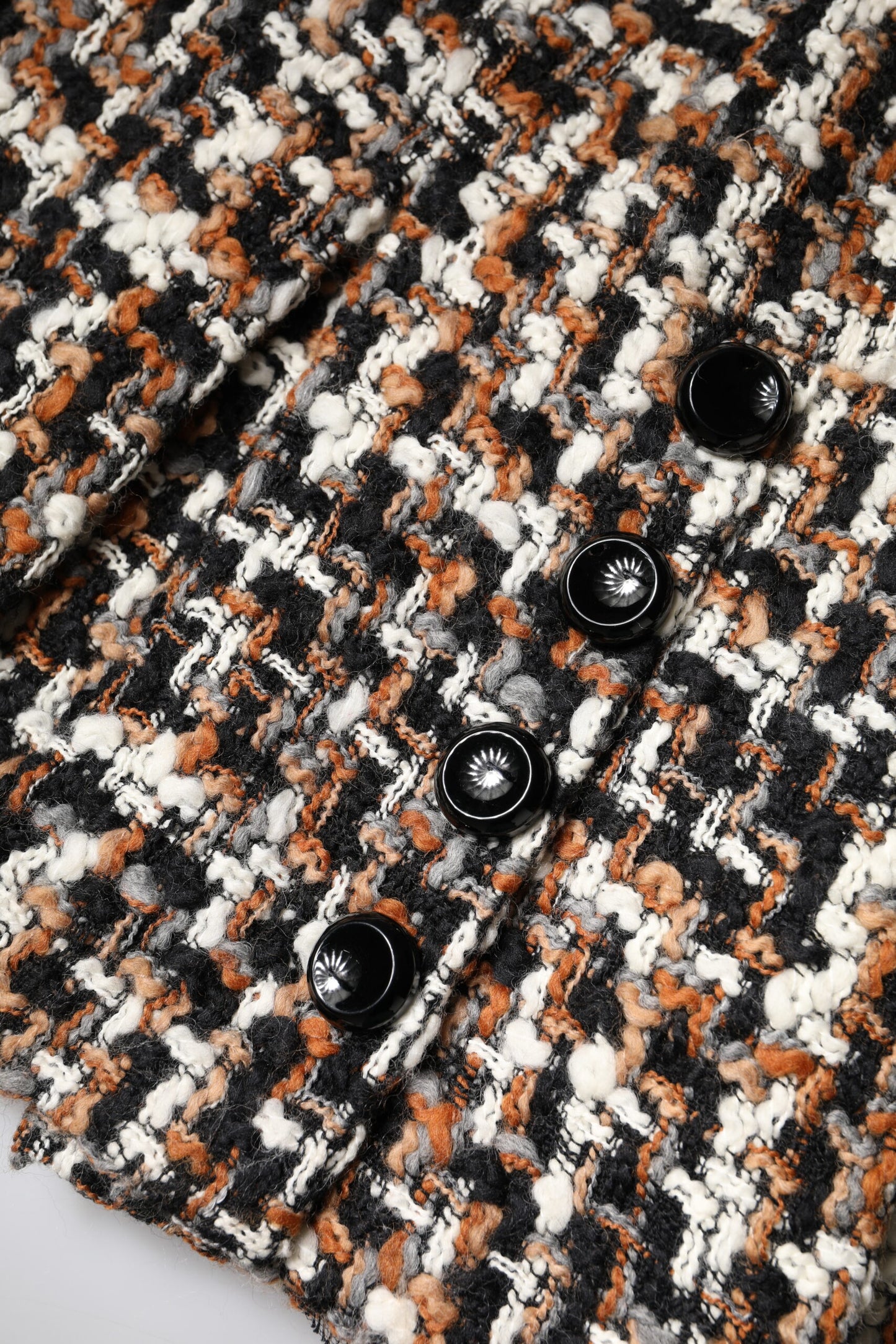 Minigonna in tweed scozzese multicolore a vita alta Dolce &amp; Gabbana