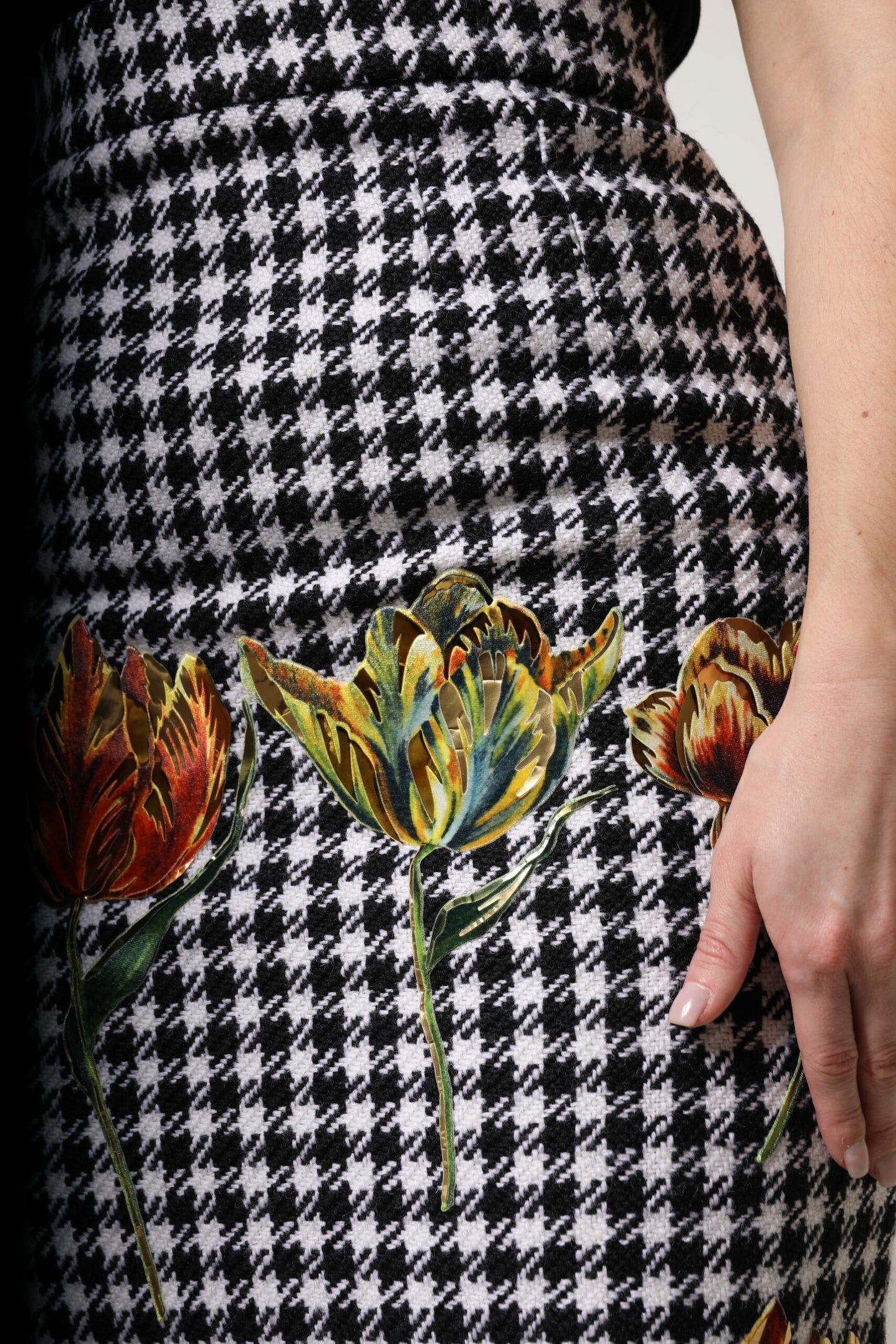 Gonna a tubino con stampa floreale multicolore Dolce &amp; Gabbana a vita alta