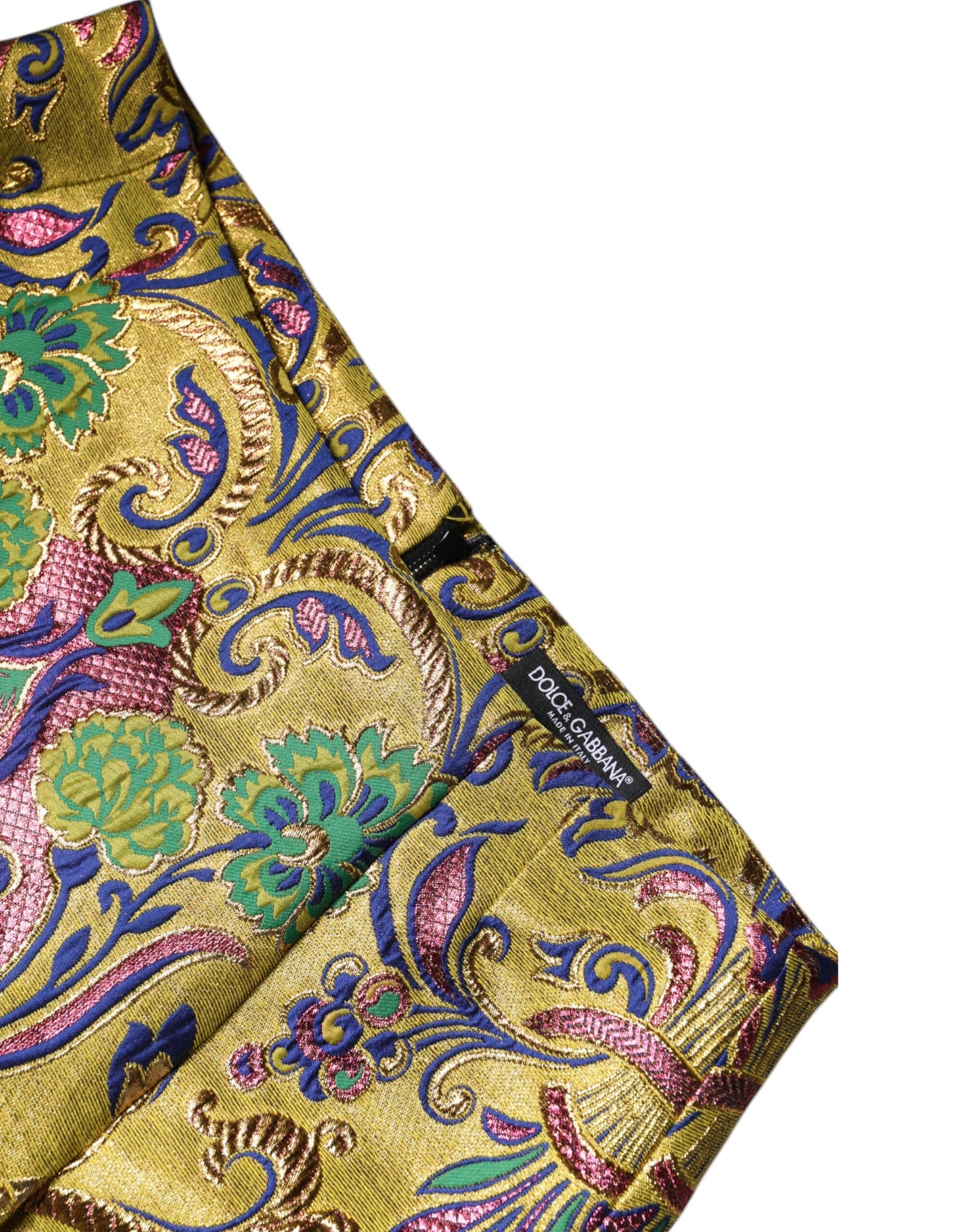 Minigonna a vita media in jacquard floreale multicolore Dolce &amp; Gabbana