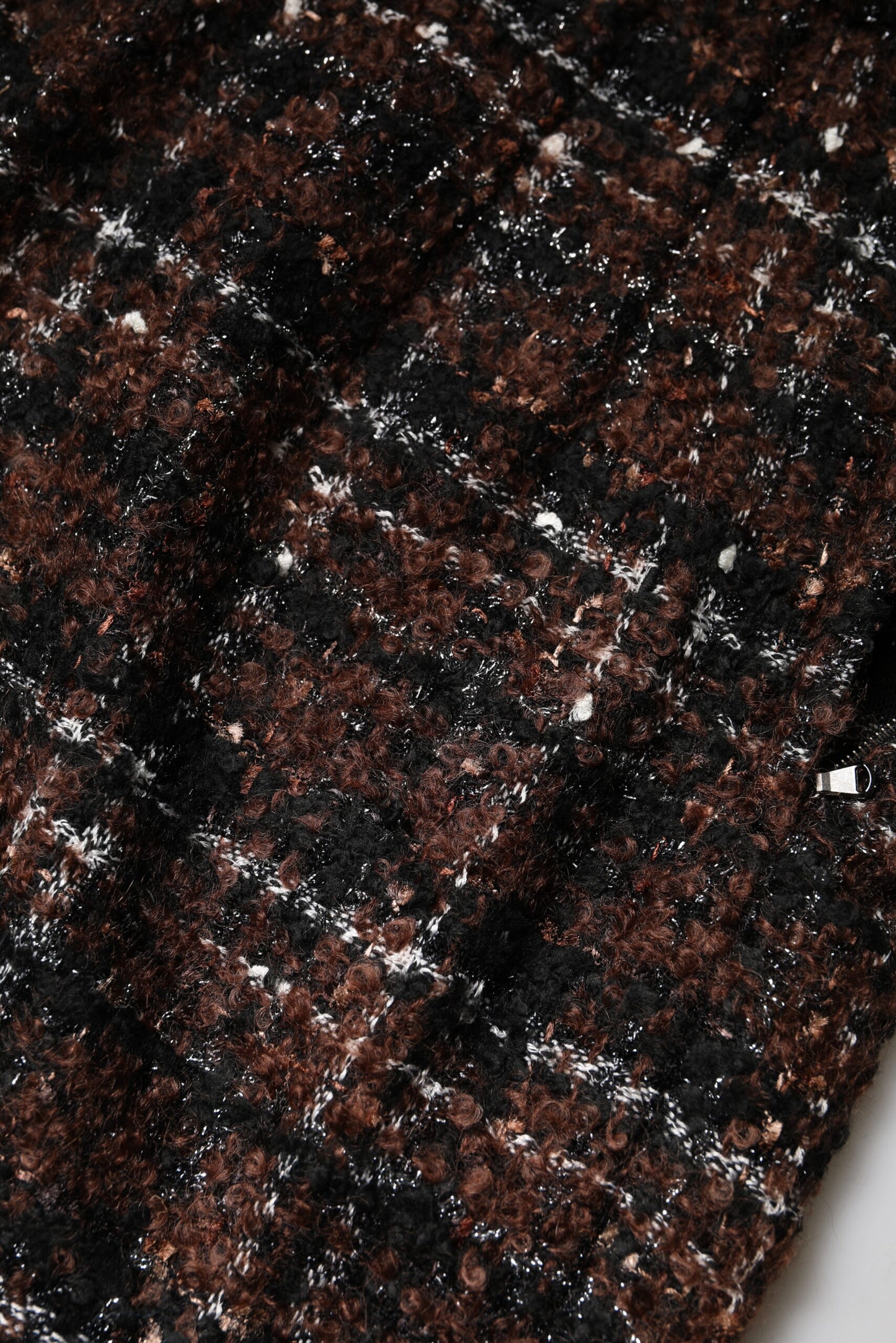 Gonna a tubino in tweed tartan multicolore a vita alta Dolce &amp; Gabbana