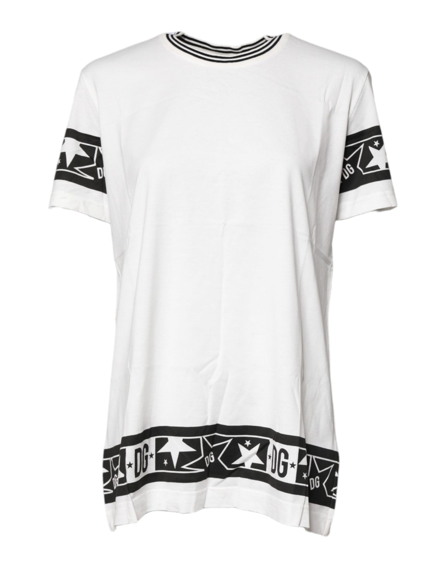 T-shirt girocollo in cotone bianco #DGMilllennials di Dolce &amp; Gabbana