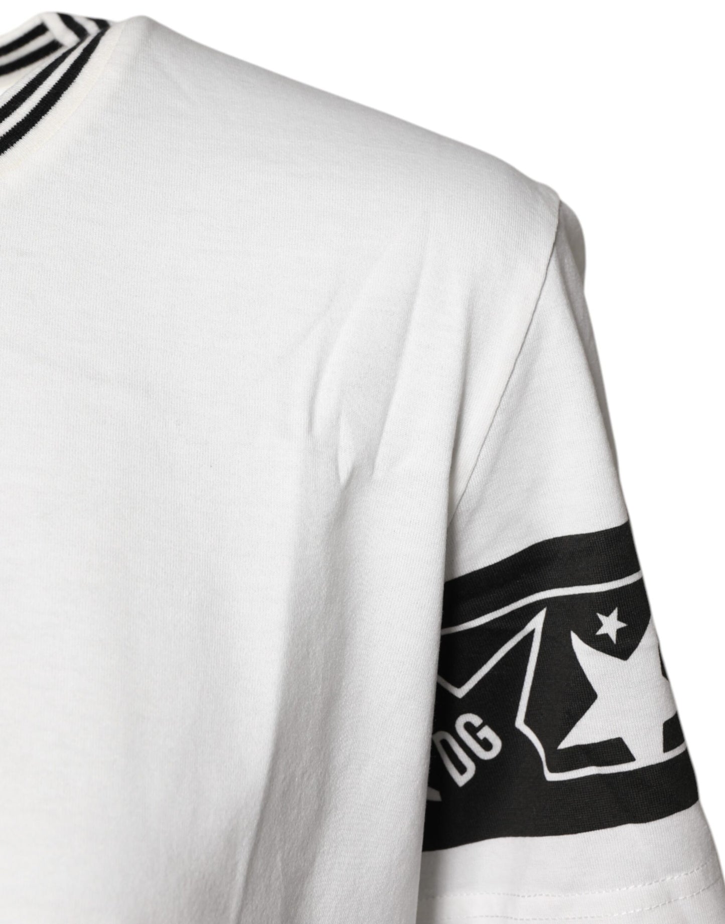 T-shirt girocollo in cotone bianco #DGMilllennials di Dolce &amp; Gabbana