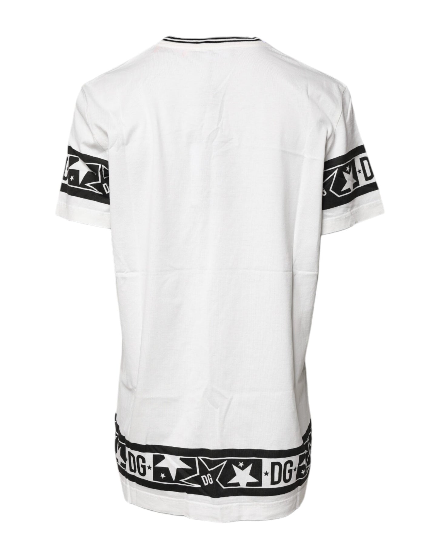 T-shirt girocollo in cotone bianco #DGMilllennials di Dolce &amp; Gabbana