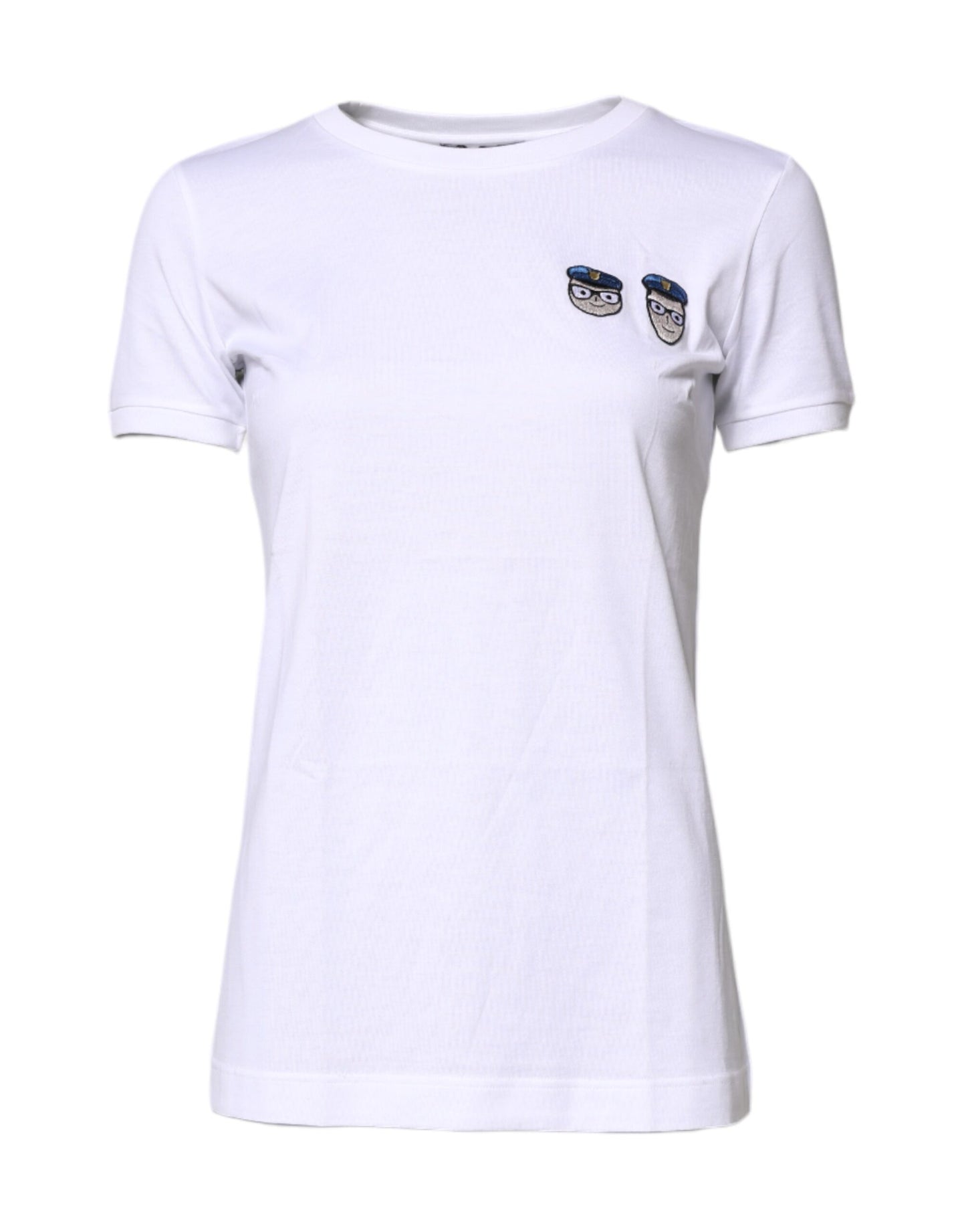 T-shirt girocollo in cotone bianco #DGFamily di Dolce &amp; Gabbana