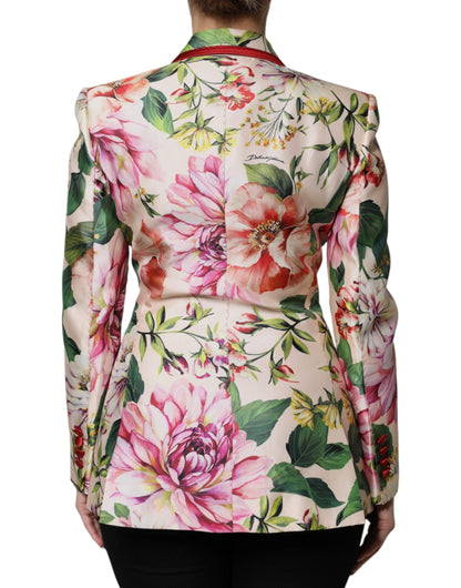 Giacca doppiopetto floreale multicolore Dolce & Gabbana