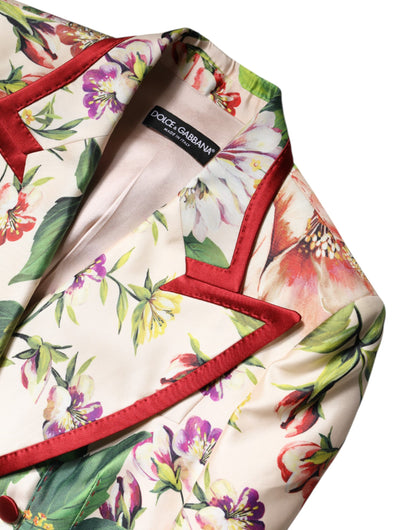 Giacca doppiopetto floreale multicolore Dolce & Gabbana