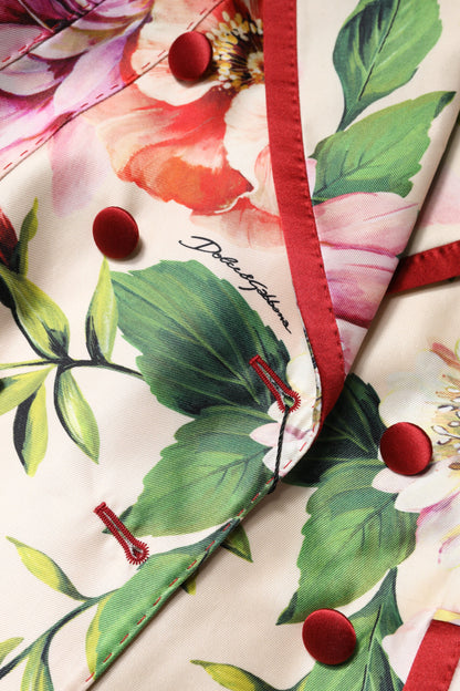 Giacca doppiopetto floreale multicolore Dolce & Gabbana