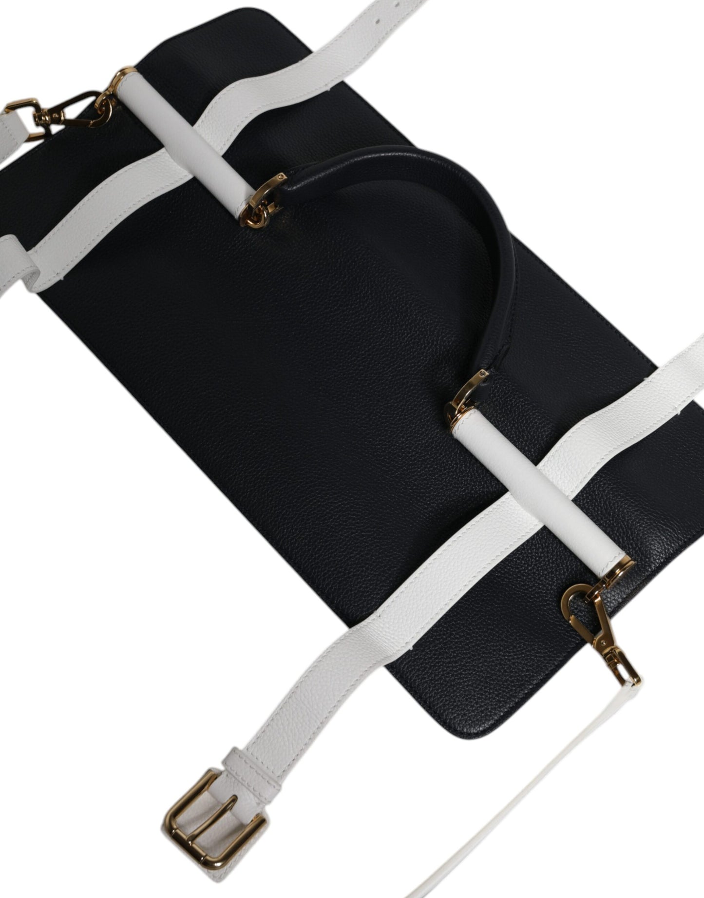 Borsa a tracolla Dolce &amp; Gabbana in pelle di vitello blu e bianca