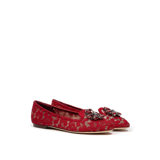 Ballerine in viscosa rossa Dolce &amp; Gabbana