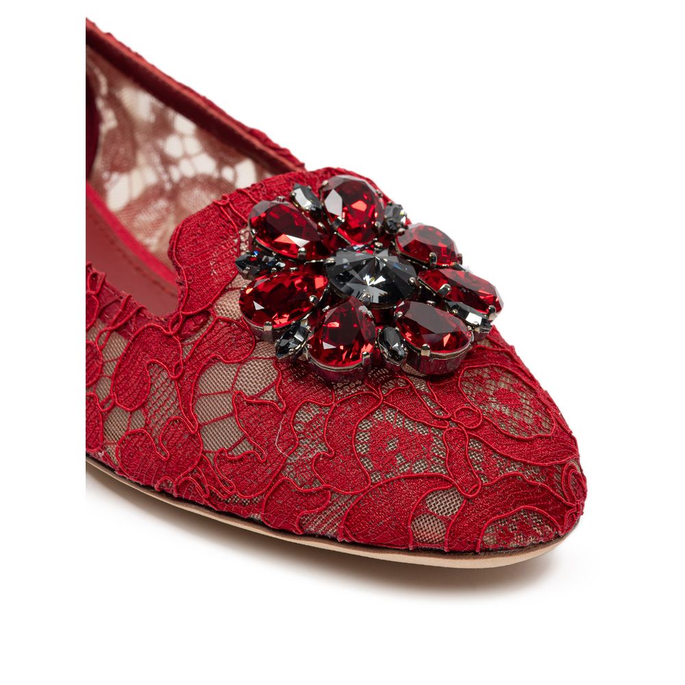 Ballerine in viscosa rossa Dolce &amp; Gabbana