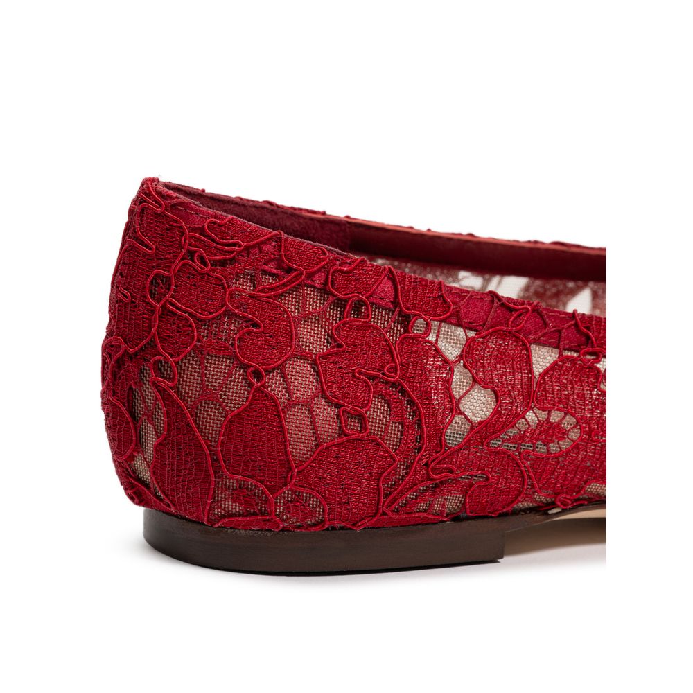 Ballerine in viscosa rossa Dolce &amp; Gabbana