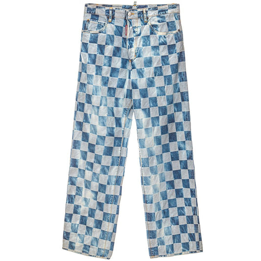 Jeans Dsquared² in cotone blu vestibilità rilassata