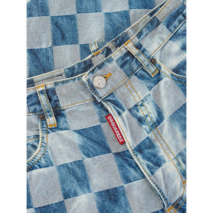 Jeans Dsquared² in cotone blu vestibilità rilassata