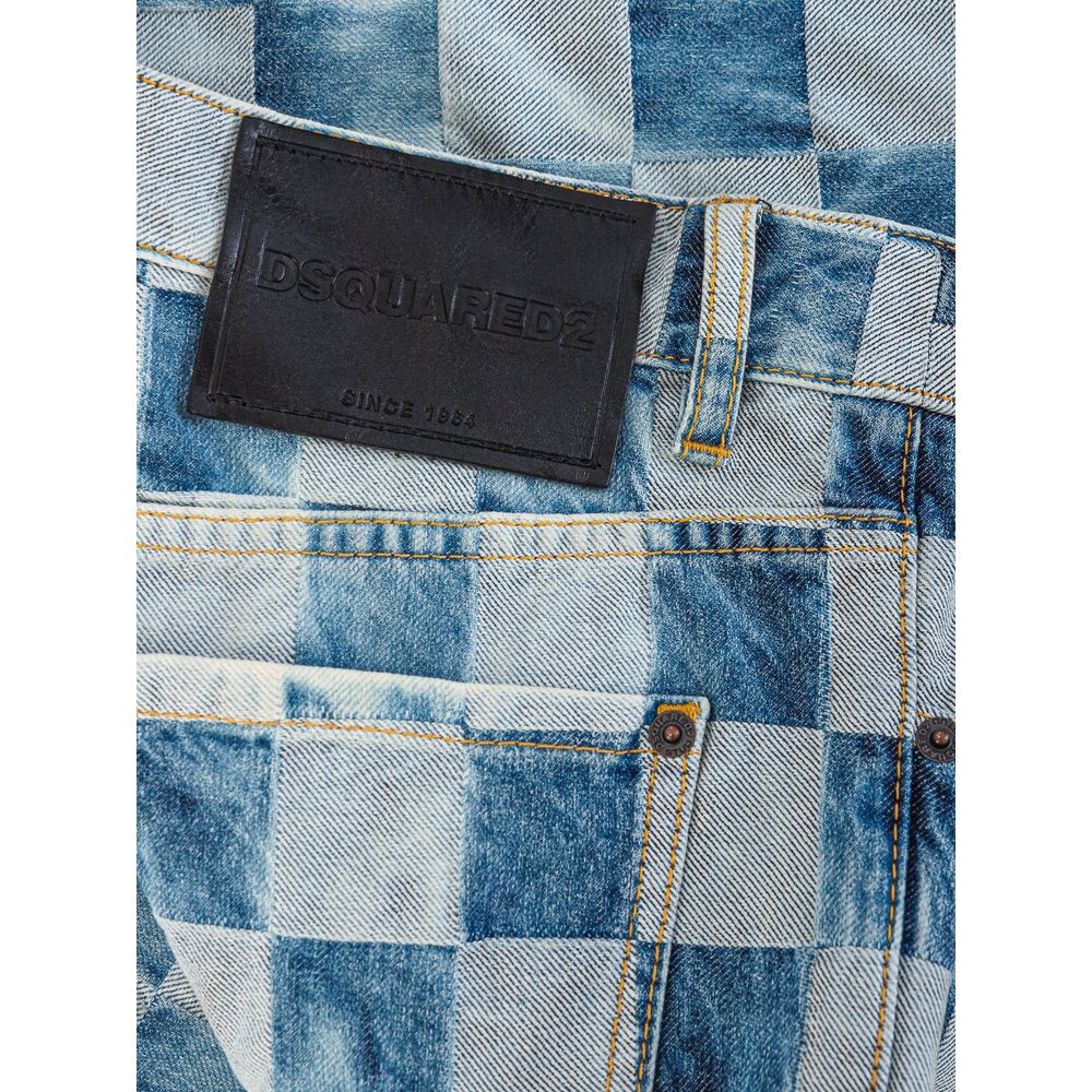 Jeans Dsquared² in cotone blu vestibilità rilassata