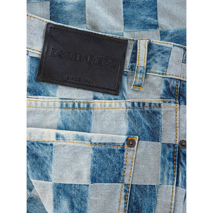 Jeans Dsquared² in cotone blu vestibilità rilassata