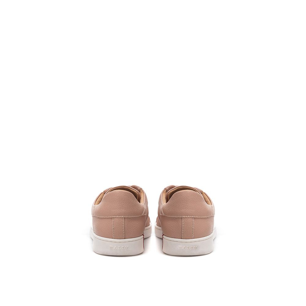 Sneakers basse in pelle rosa Bally