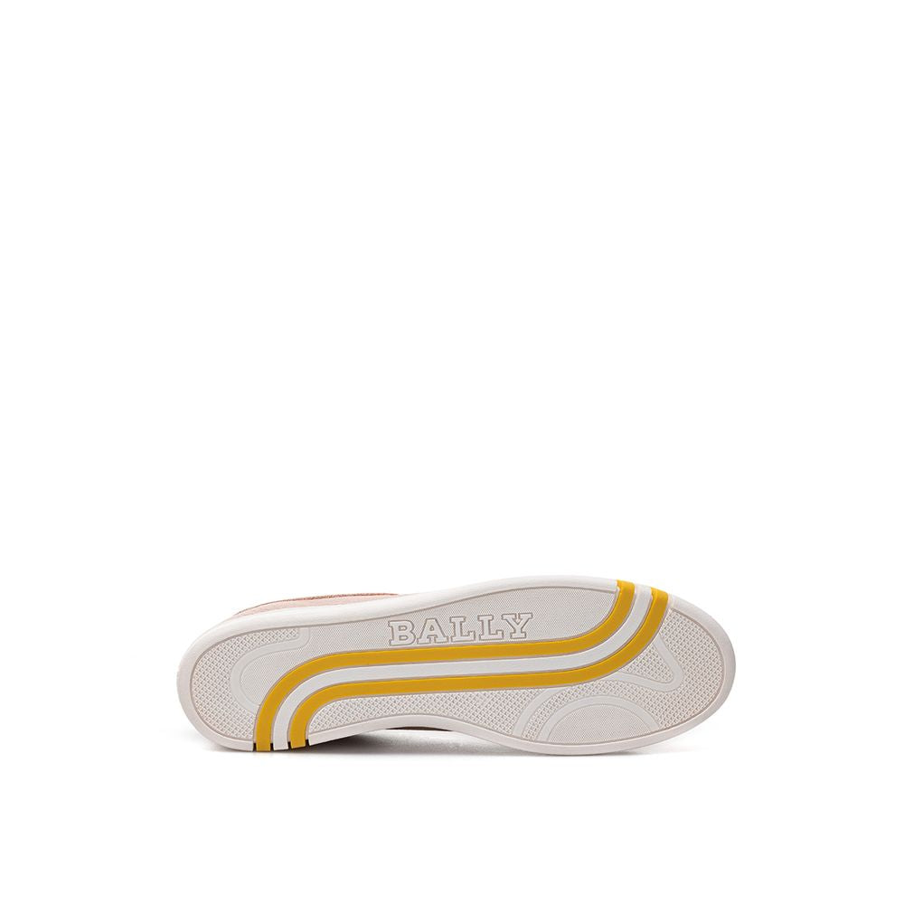 Sneakers basse Bally in tessuto rosa e pelle