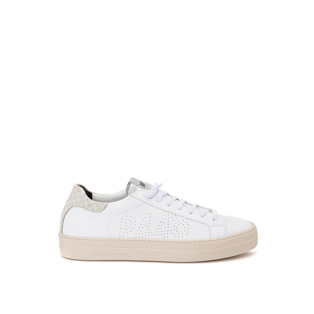 Sneakers basse in pelle bianca P448
