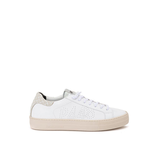 Sneakers basse in pelle bianca P448