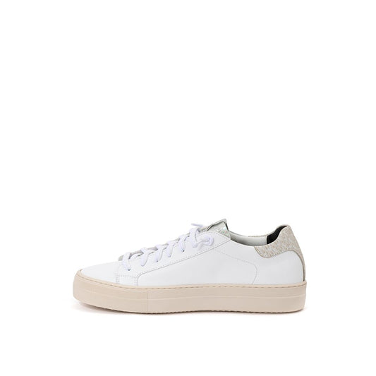 Sneakers basse in pelle bianca P448