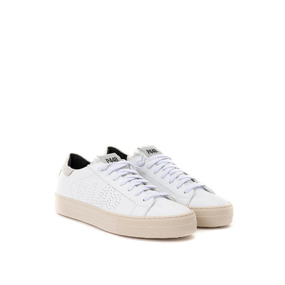 Sneakers basse in pelle bianca P448